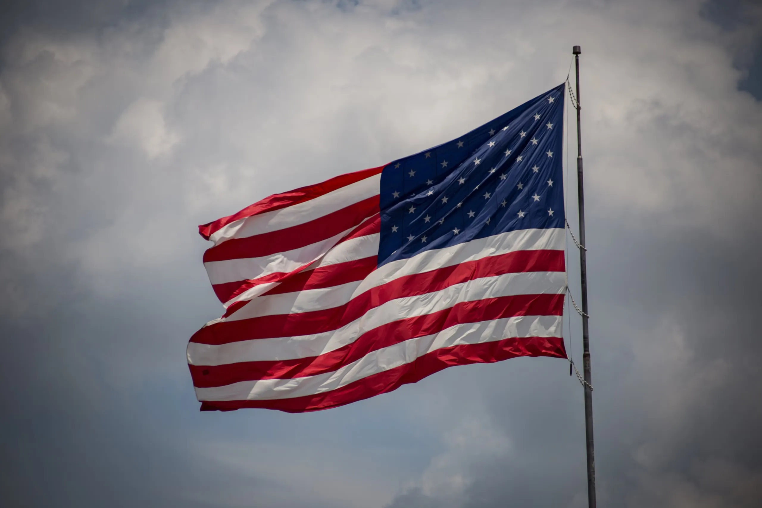 Flag in the wind